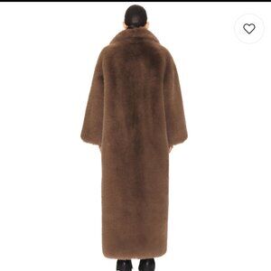 Faux Fur Hooded Coat in Brown GIUSEPPE DI MORABITO Size: SMALL